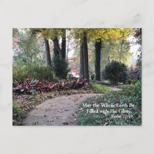 Carte Postale Chemin du jardin Script religieux