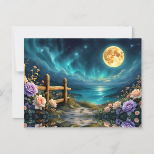 Carte Postale Chemin Floral Lune Vers La Plage