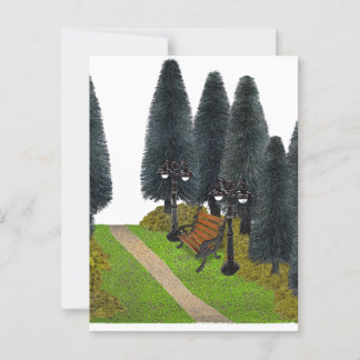 Carte Postale Chemin forestier à travers le parc