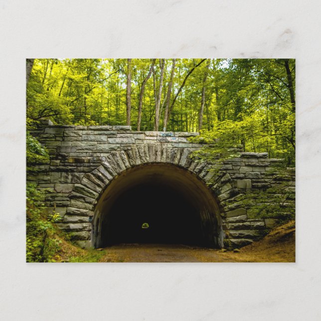 Carte Postale chemin tunnel nulle part bryson ville nature lac f (Devant)