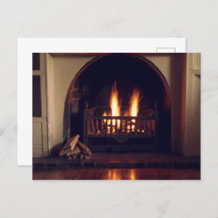 Carte Postale Cheminée à la maison