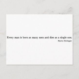Carte Postale Chemise 1 de Martin Heidegger