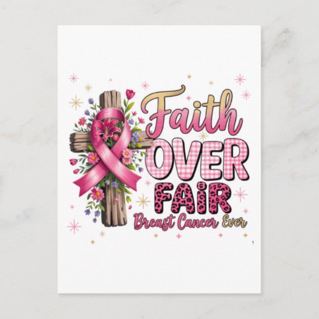 Carte Postale Chemise Breast Cancer Bow 2025 | Ruban contre le c (Devant)