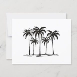 Carte Postale Chemise en T pour Homme W noir & blanc Arbres à Pa