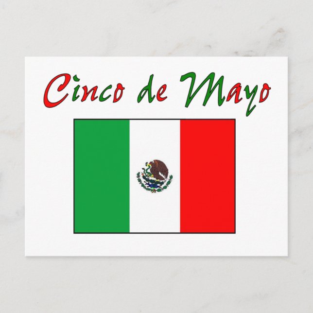 Carte Postale Chemise et cadeaux Drapeau Mexicain Cinco de Mayo (Devant)
