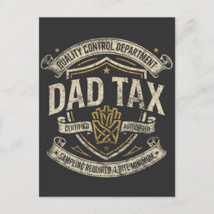 Carte Postale Chemise Papa Taxe Drôle Contrôle Qualité Départeme