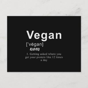 Carte Postale Chemise Vegan Funny - Définition Vegan