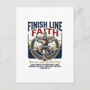 Carte Postale Chemise Vintage Jésus courant Marathon Graphique C
