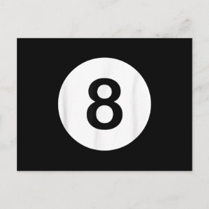 Carte Postale Chemises de salle de billard 8 Ball, cadeau pour a