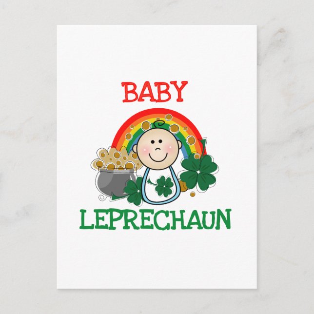 Carte Postale Chemises et cadeaux Baby Leprechaun (Devant)