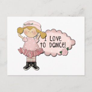 Carte Postale Chemises et cadeaux Blond Girl Dancer