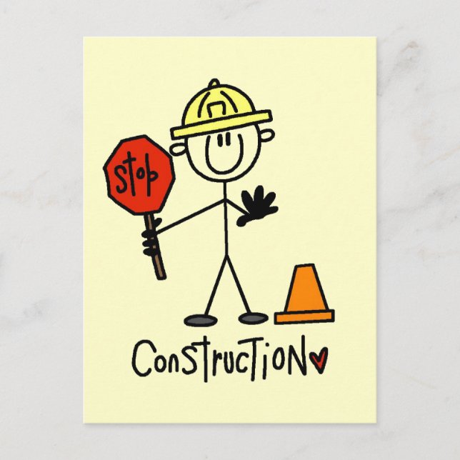 Carte Postale Chemises et cadeaux de construction de base (Devant)