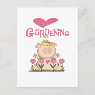 Carte Postale Chemises et cadeaux de jardinage de l'amour du por