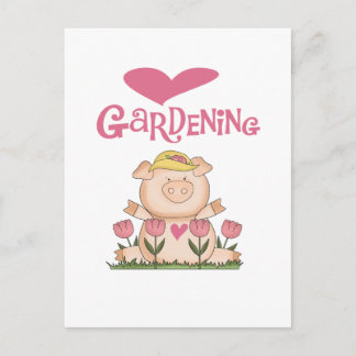 Carte Postale Chemises et cadeaux de jardinage de l'amour du por