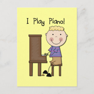 Carte Postale Chemises et cadeaux de Piano Player