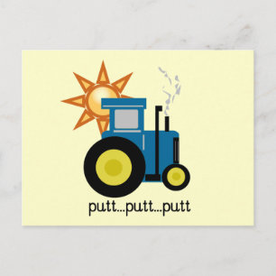 Carte Postale Chemises et cadeaux de Tracteur Blue Putt