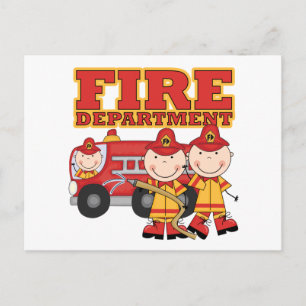 Carte Postale Chemises et cadeaux du service des incendies