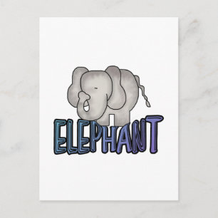Carte Postale Chemises et cadeaux éléphants