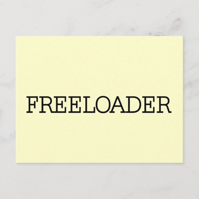 Carte Postale Chemises et cadeaux Freeloader (Devant)