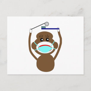 Carte Postale Chemises et cadeaux pour singe-chien Dentiste—Ador