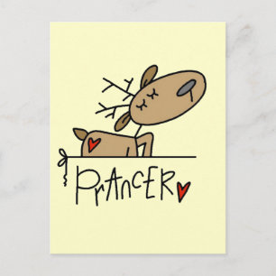 Carte Postale Chemises et cadeaux Prancer Reindeer