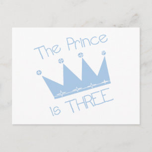Carte Postale Chemises et cadeaux Prince Crown 3e anniversaire
