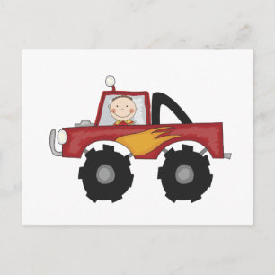 Carte Postale Chemises et cadeaux Red Monster Truck