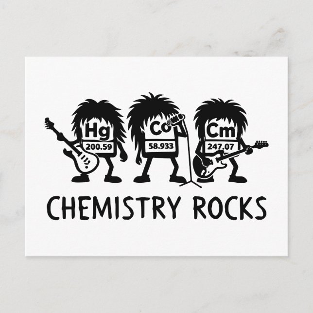 Carte Postale Chemistry Rocks Science Rock Band (Devant)