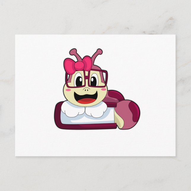 Carte Postale Chenille au Ruban (Devant)