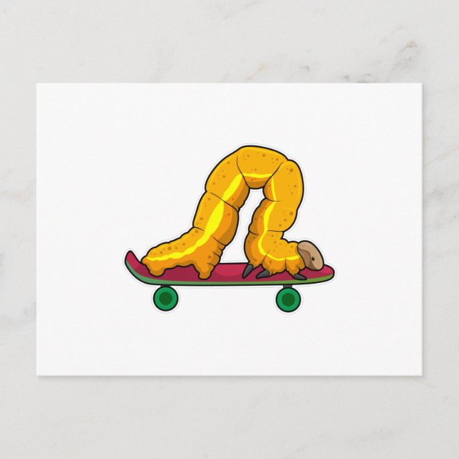 Carte Postale Chenille Skater Skateboard (Devant)