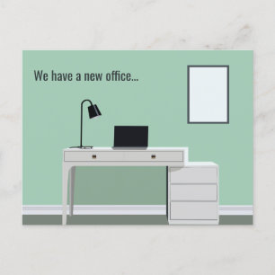 Carte Postale Cher Nouveau Bureau Bureau Bureau Petit Entreprise
