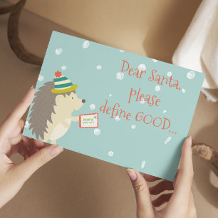 Carte Postale Cher Père Noël, définissez Good ! Noël drôle