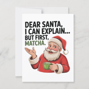 Carte Postale Cher Père Noël, Je Peux Expliquer Mais D'Abord Mat