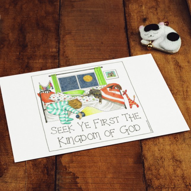 Carte Postale Cherchez Ye First le Royaume de Dieu Inspirationne (Créateur téléchargé)