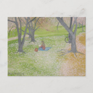 Carte Postale Cherry Trees - Le Lecteur