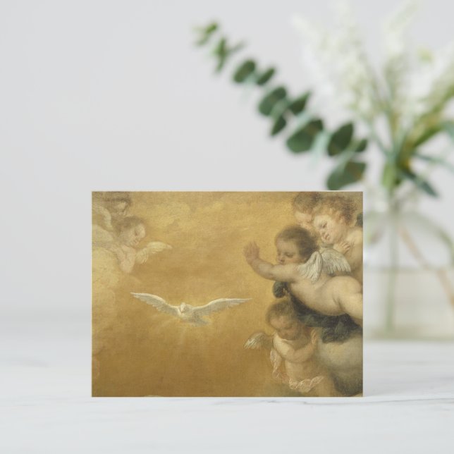 Carte Postale Chérubins et le Saint-Esprit - Beaux-arts vintage (Debout devant)