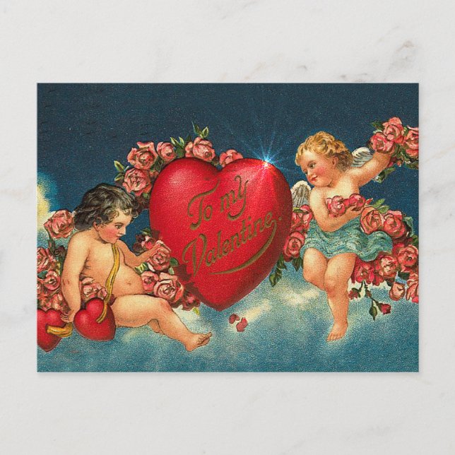 Carte Postale CHERUBS & HEARTS par SHARON SHARPE (Devant)
