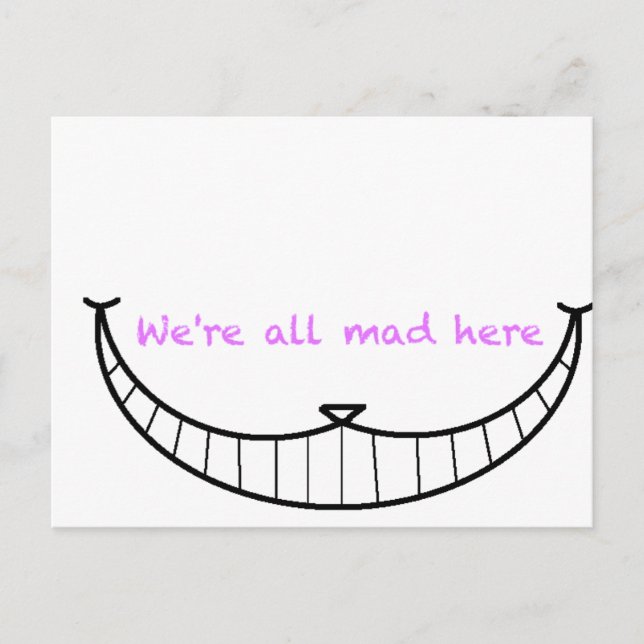 Carte Postale Cheshire Chat Smile (Devant)