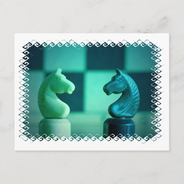 Carte postale Chessboard Knights (Devant)