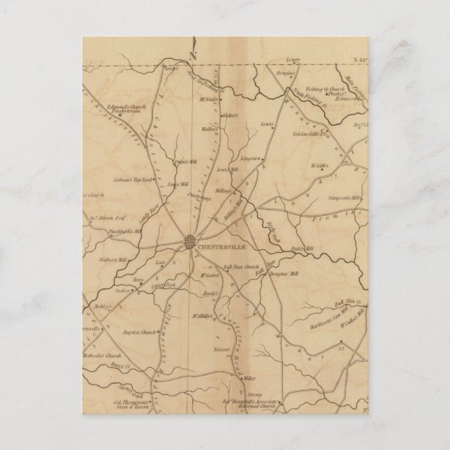 Carte Postale Chester District, Caroline du Sud (Devant)