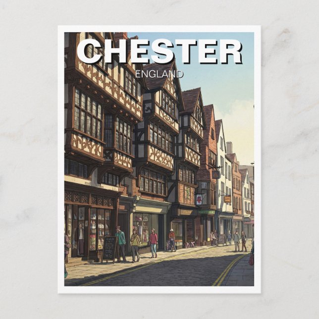 Carte Postale Chester England Travel (Devant)