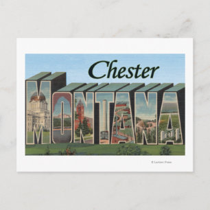 Carte Postale Chester, Montana - Scènes de grandes lettres