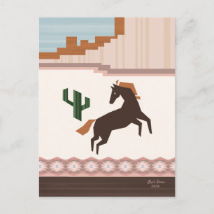 Carte Postale Cheval Brown sauvage du Sud-Ouest