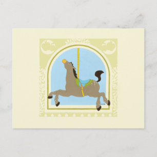 Carte Postale Cheval Carrousel par Juin Erica Vess