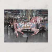 Cheval carrousel rose