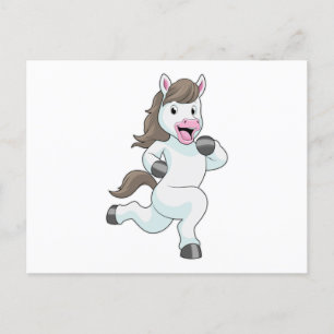 Carte Postale Cheval comme coureur à la course