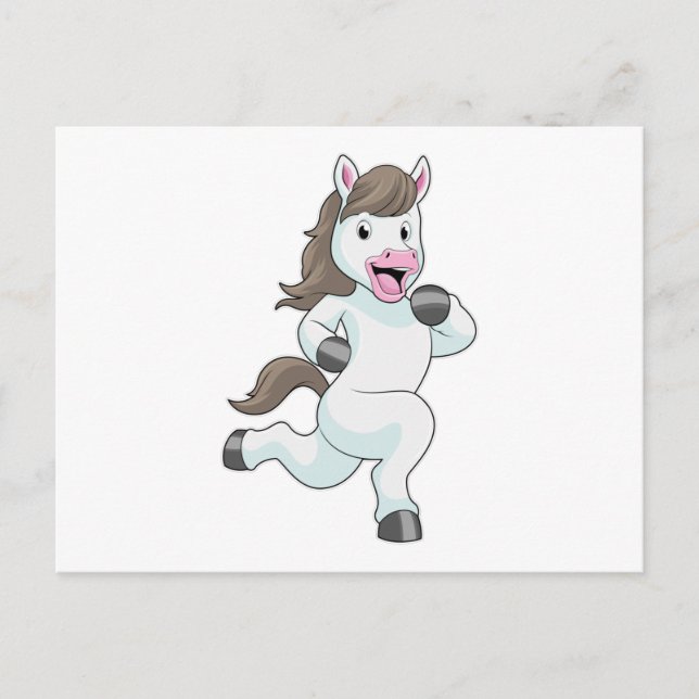 Carte Postale Cheval comme coureur à la course (Devant)