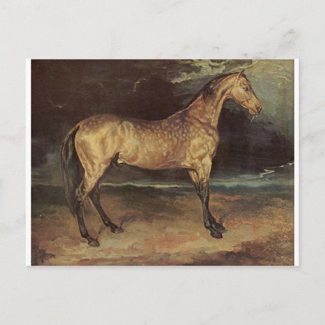 Carte Postale Cheval dans la tempête par Theodore Gericault (Devant)