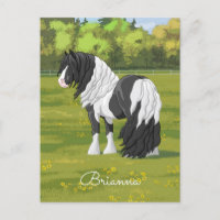 Cheval d'attelage de la bandelette tzigane noire d