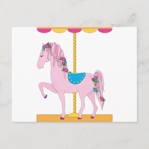 Carte Postale Cheval de carrousel
